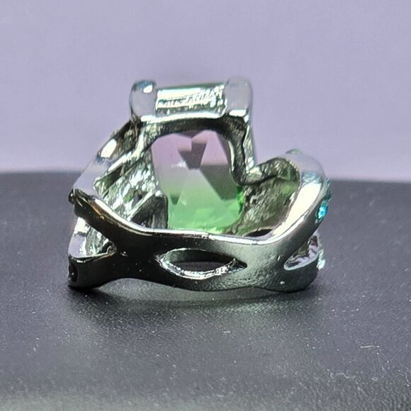 Rainbow CZ Ring With Multi-Color Accents Size 6.25‎ (NWOT) - Picture 6 of 7